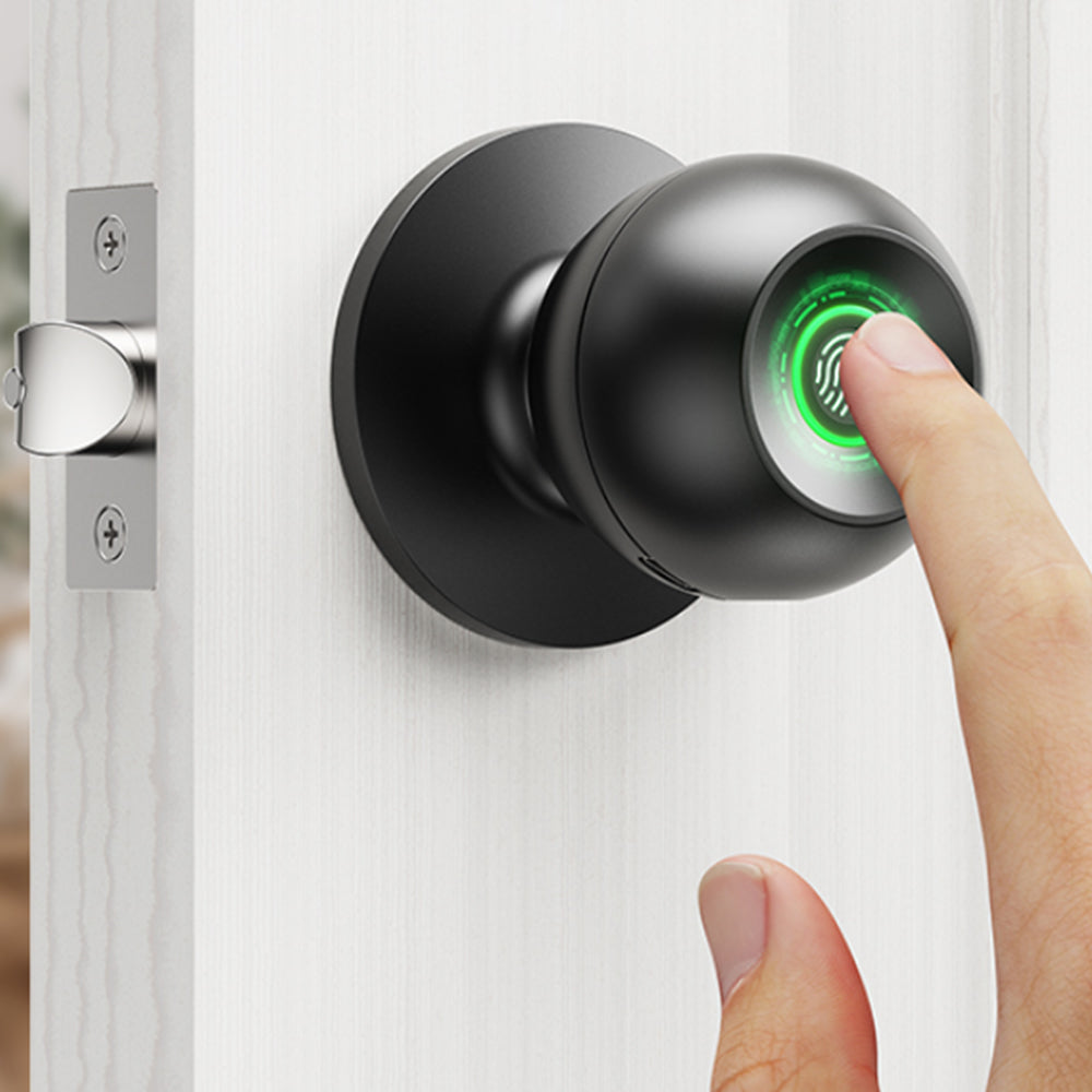 Smart Fingerprint Entry Door Lock Keyless Door Knob with Lock with App Control
