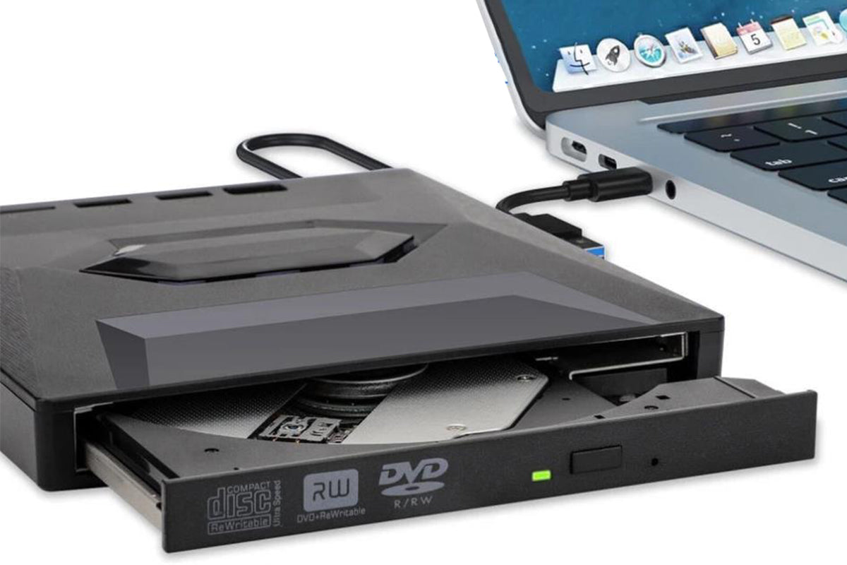 7 in 1 External CD DVD Drive USB3.0 Type-C Writer Burner Player for Laptop Windows