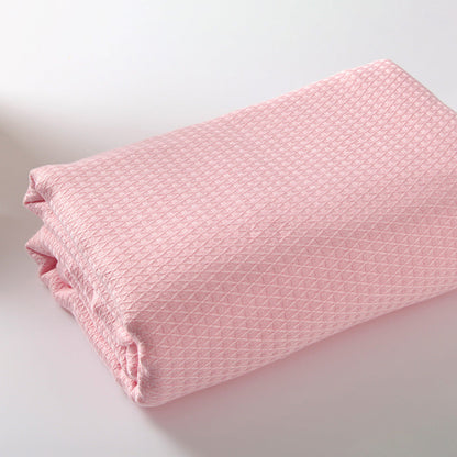 Breathable Summer Blanket Waffle Throw Blanket Air Conditioning Blanket Light Pink