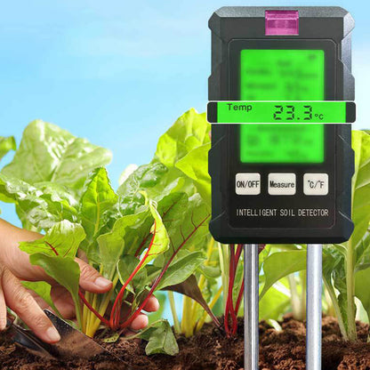 6 in 1 Soil Moisture Meter with PH Meter and Plant Temperature for Garden