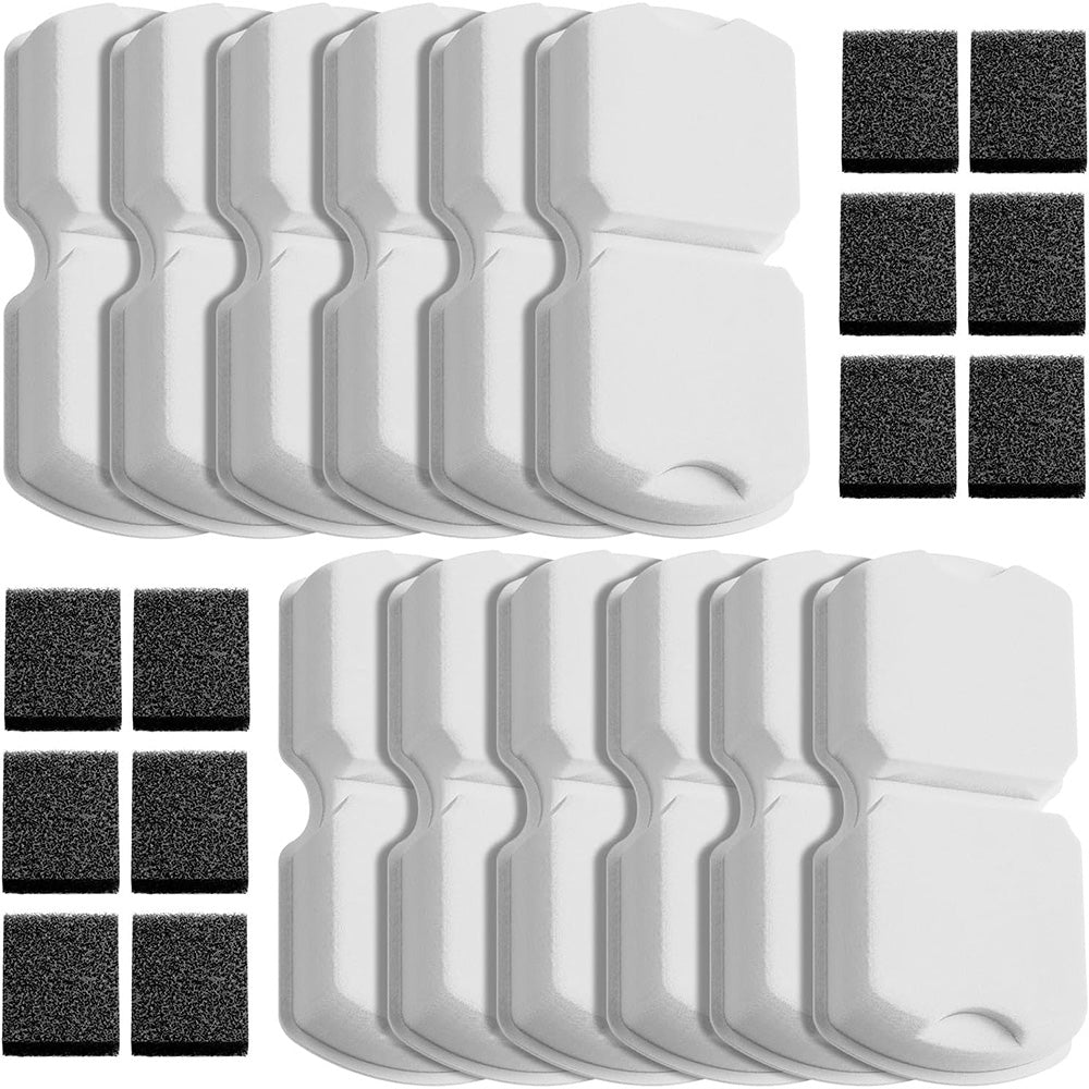 12 Pack Pet Water Fountain Filter Replacement 6 Carbon 6 Sponge for Stainless Steel Dispenser