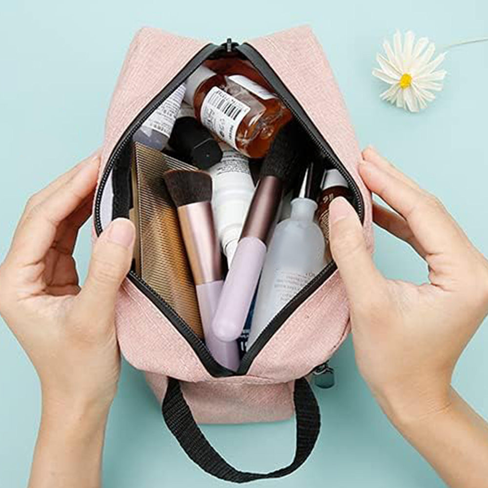 Travel Toiletry Bag Cosmetic Organizer for Women Men-Pink
