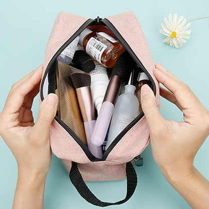 Travel Toiletry Bag Cosmetic Organizer for Women Men-Pink