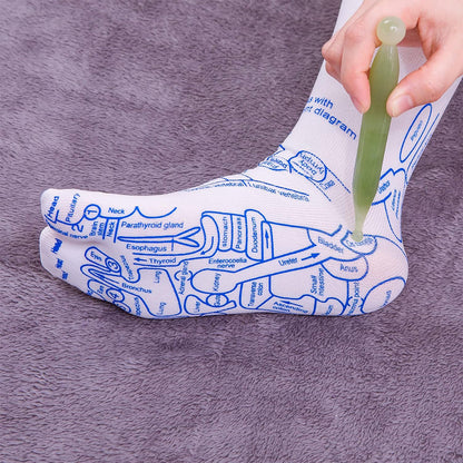 2 Pairs of Reflexology Socks with Trigger Point Massage Tools Foot Massage