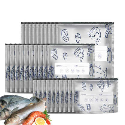 30 Pack Reusable Aluminum Foil Freezer Bags
