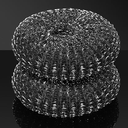Scourer with Handle Stainless Steel Kitchen Scrubber Metal Scourers with 5 Replacement Heads