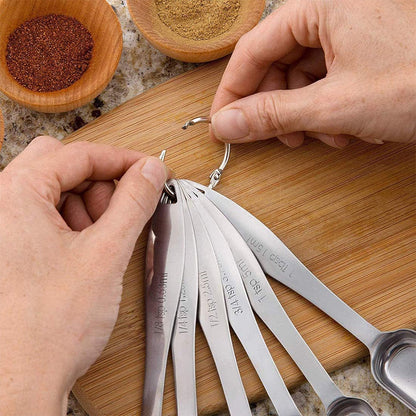 6Pcs Stainless Steel Measuring Cups & Spoons Set