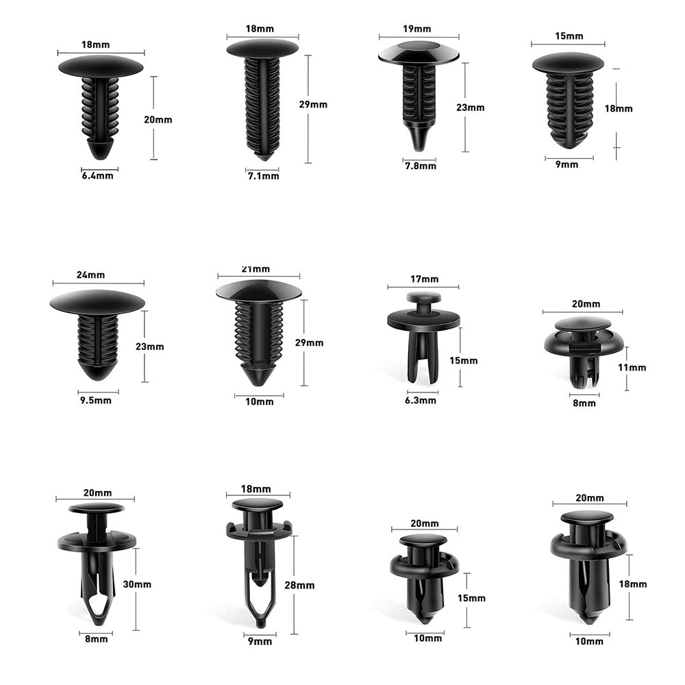240PCS Car Bumper Retainer Clips And Fasteners Kit For Door Trim Panel Fender