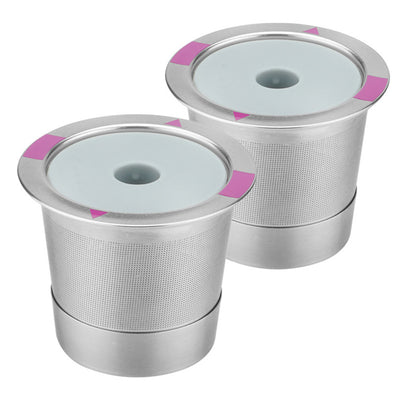 2 PCS Stainless Steel Coffee Filter Pods Compatible With Keurig 1.0 2.0 Reusable K Cups