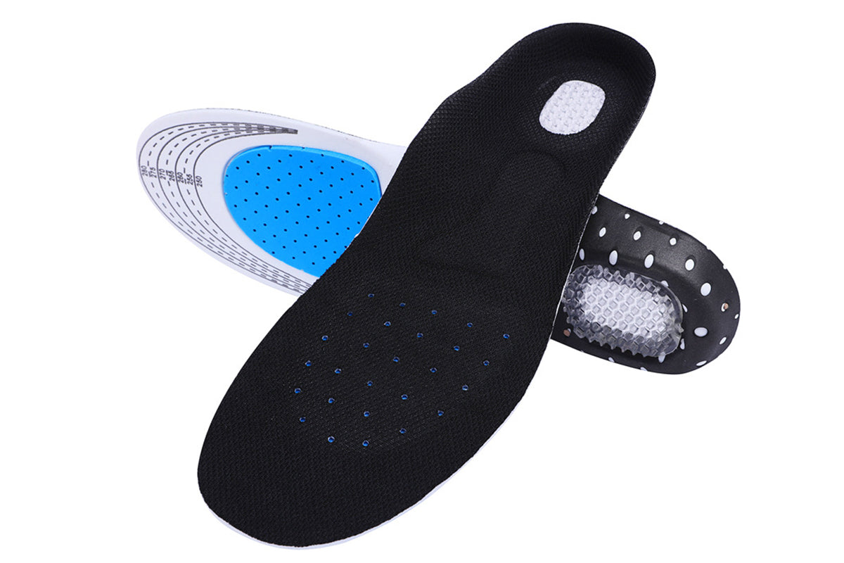 2 Pairs Elastic Shock Absorbing Shoe Insoles Breathable Honeycomb Sneaker Inserts