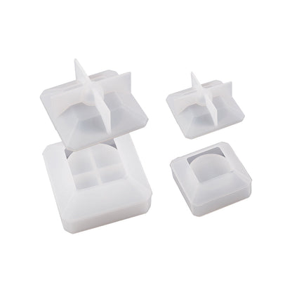 2 Sizes Silicone Candle Jar Mold Candle Holder Molds with Lid DIY Candle Making Supplies