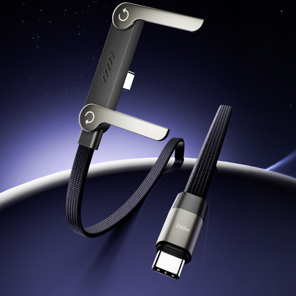 2-in-1 Angled Fast Charging Data Cable with Phone Stand for Gaming and Travel