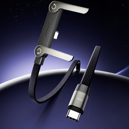 2-in-1 Angled Fast Charging Data Cable with Phone Stand for Gaming and Travel