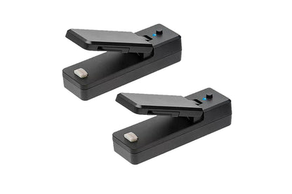 2Pcs Portable USB Rechargeable 2-In-1 Handheld Heated Vacuum Sealer Cutter Plastic Bags Food Storage Freshness-Black