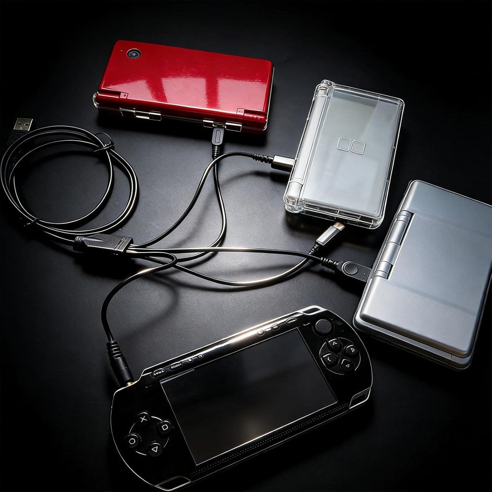 5 in 1 USB Charger for Nintendo NDSL NDS WIIU SP PSP