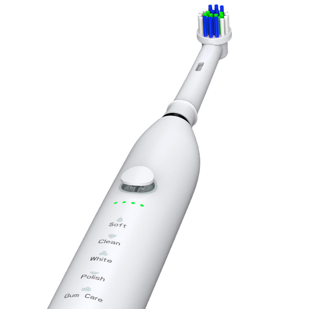 Electric Toothbrush with 5 Modes and 8 Brush Heads-White