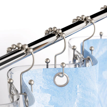 12Pcs Set Shower Curtain Hooks Metal Double Glide Shower Hanging Rings for Shower Rods