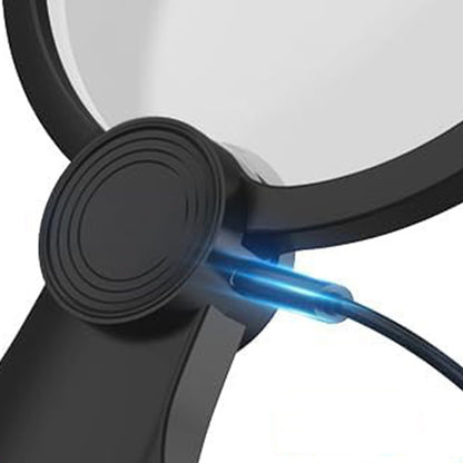 3 in 1 Magnifying Glass with Light Rechargeable Neck Mount for Reading
