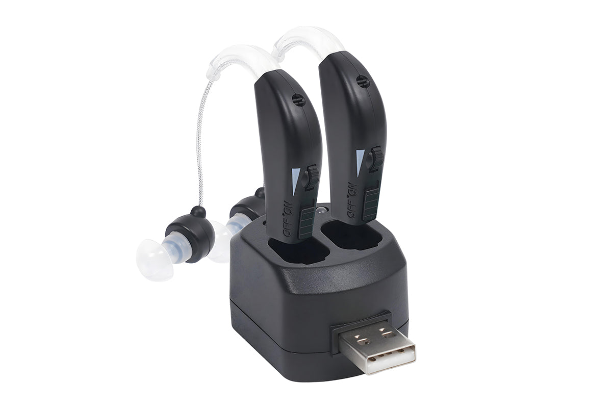 Hearing Aids Rechargeable with Noise Cancelling and Volume Control for Seniors