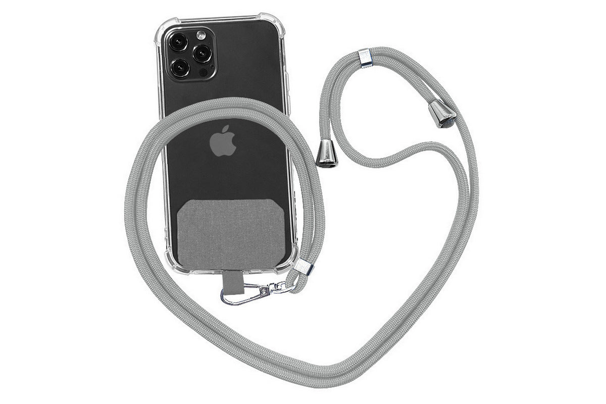 Phone Lanyard Universal Adjustable Shoulder Neck Strap-Gray