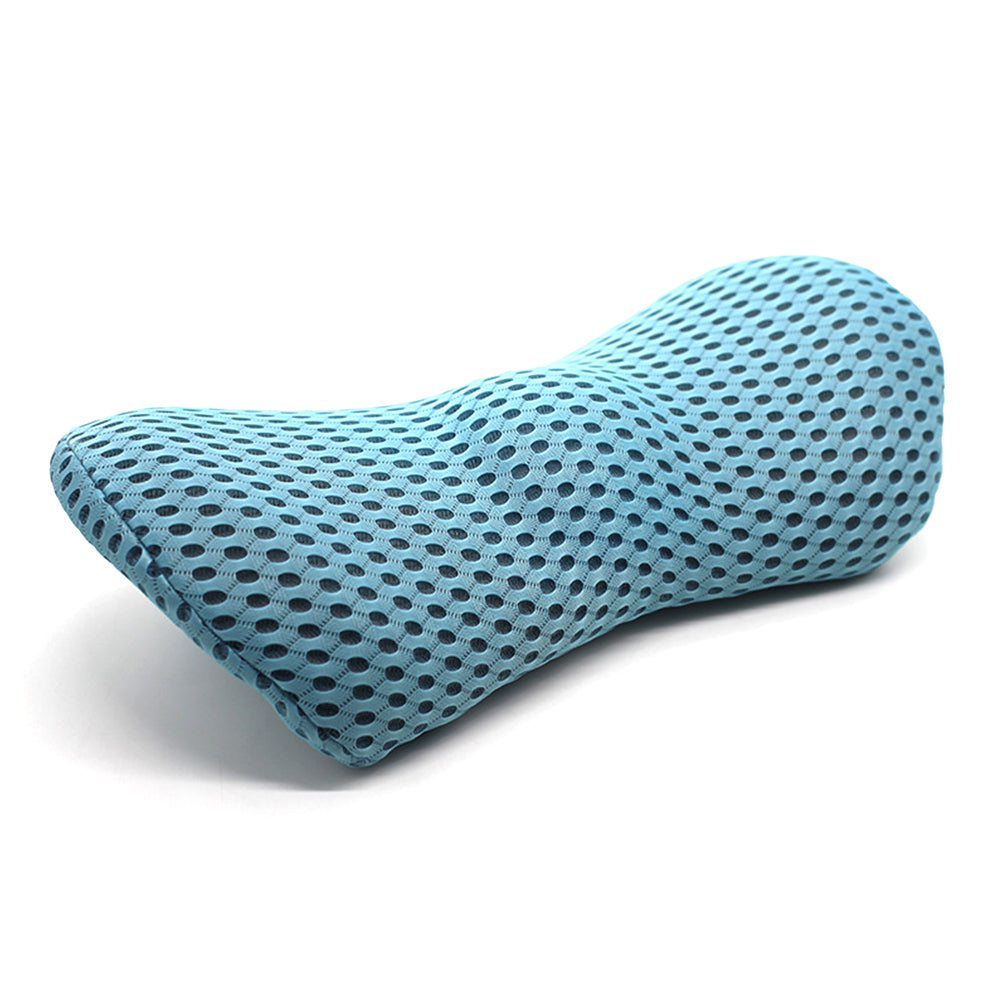 Ergonomic Lumbar Support Pillow Memory Foam Back Pillow for Car Seat Chair Recliner Bed Blue