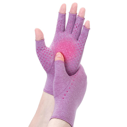 Women Arthritis Compression Gloves Anti-Slip for Hand Pain and Osteoarthritis -Puple