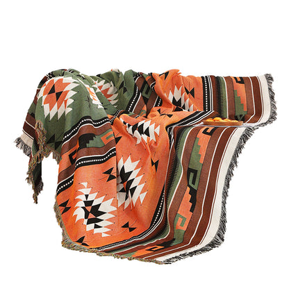 Aztec Style Throw Blanket Bohemian Sofa Blanket Cover for Couch Chair Bed Home Outdoor Beach Travel Style 3