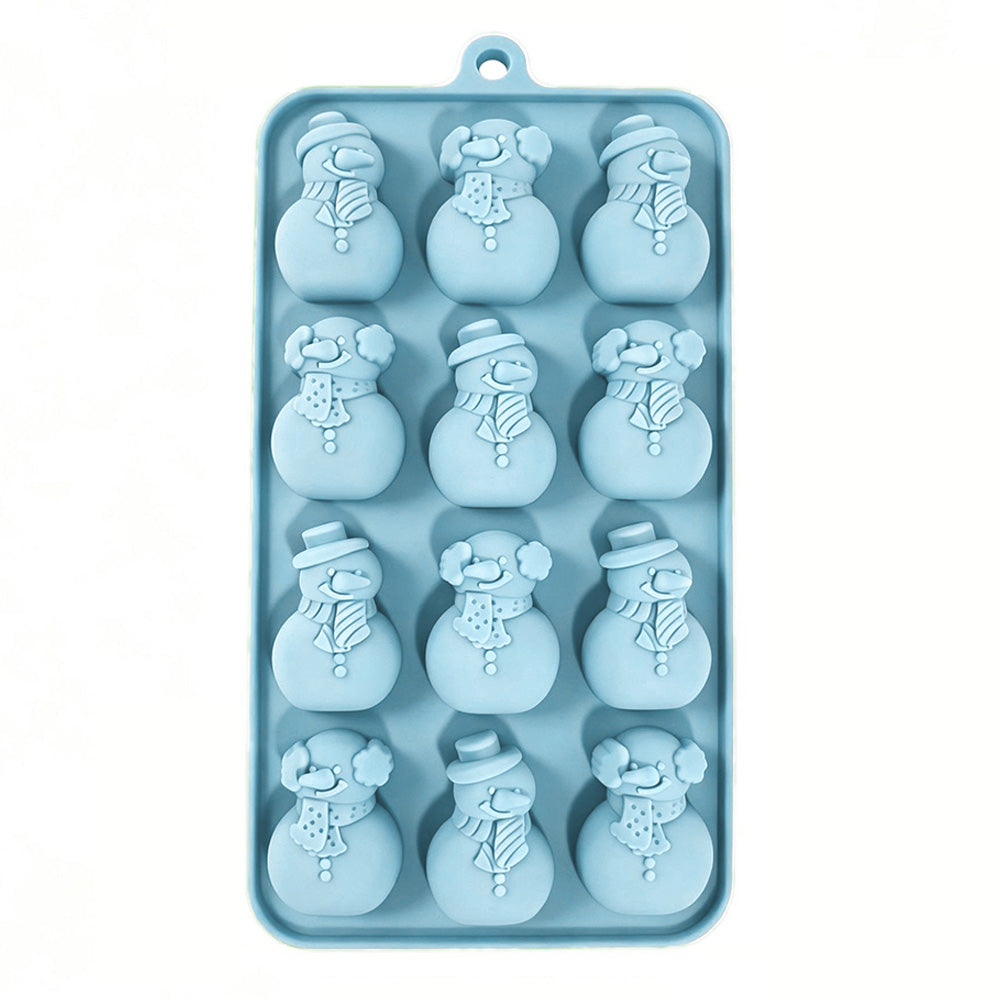 3 Pcs Christmas Silicone Mold Set Tree Gingerbread Man Snowman