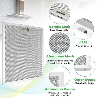 3 Pack 5-Layer Aluminum Range Hood Filter Mesh Replacement