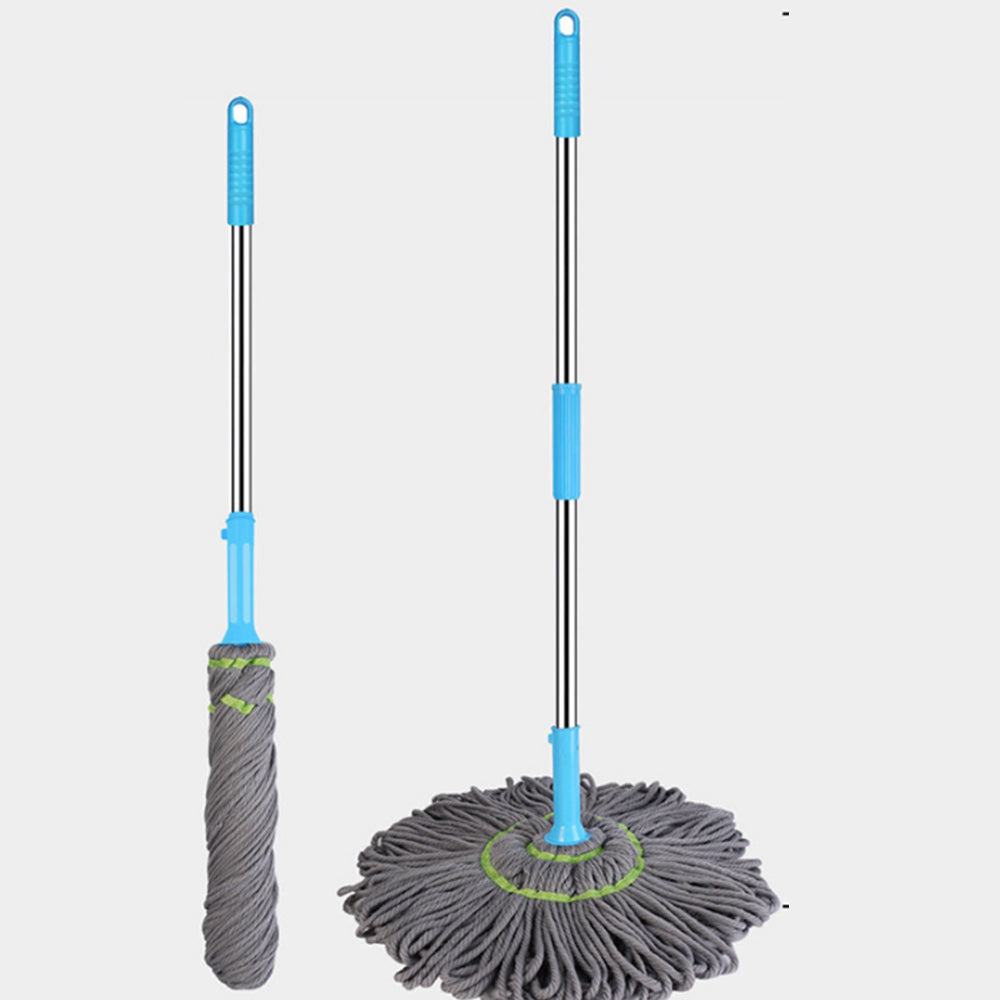 Self Wringing Twist Mop Handle Detachable Floor Cleaning Mop with Replacement Head Grey
