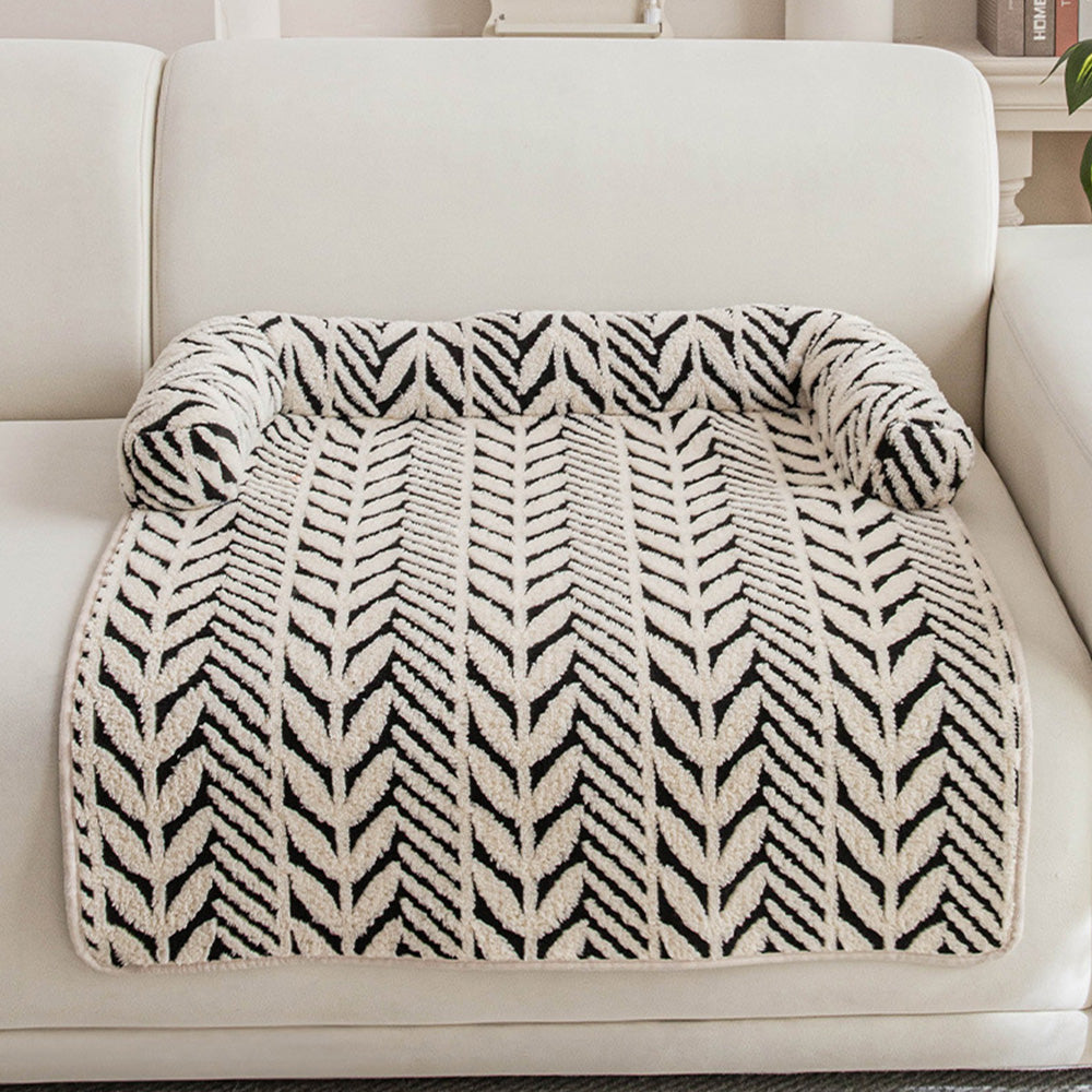 Thick Plush Non Slip Pet Mat-Black