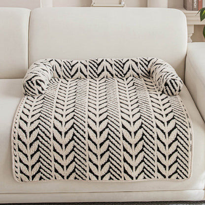 Thick Plush Non Slip Pet Mat-Black