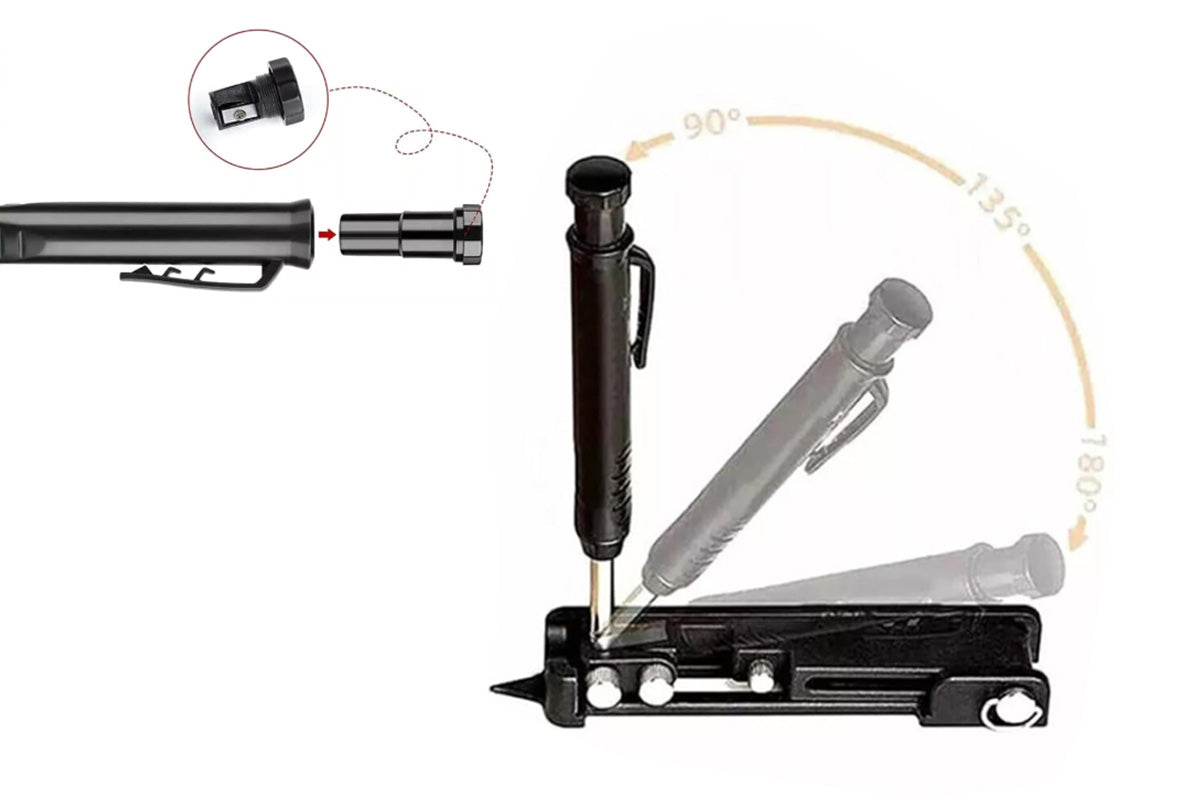 Multi-Functional Scribing Tool Construction Scribe Tool-Multi-Functional Scribing Tool and Deep Hole Pencil