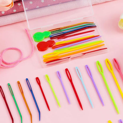 19 Pcs Yarn Needles Set Assorted Yarn Needles Bent Tapestry Needle Weaving Needle Darning Needles