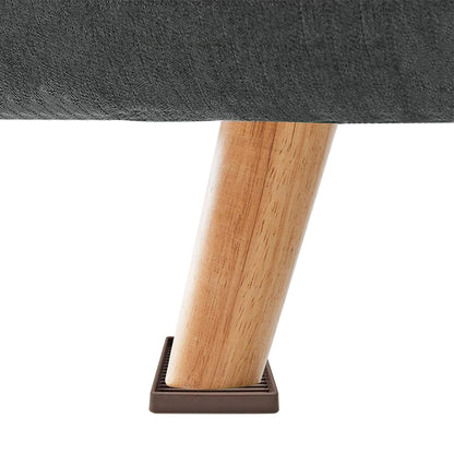 8 Piece Rubber Furniture Leg Floor Protectors - Brown