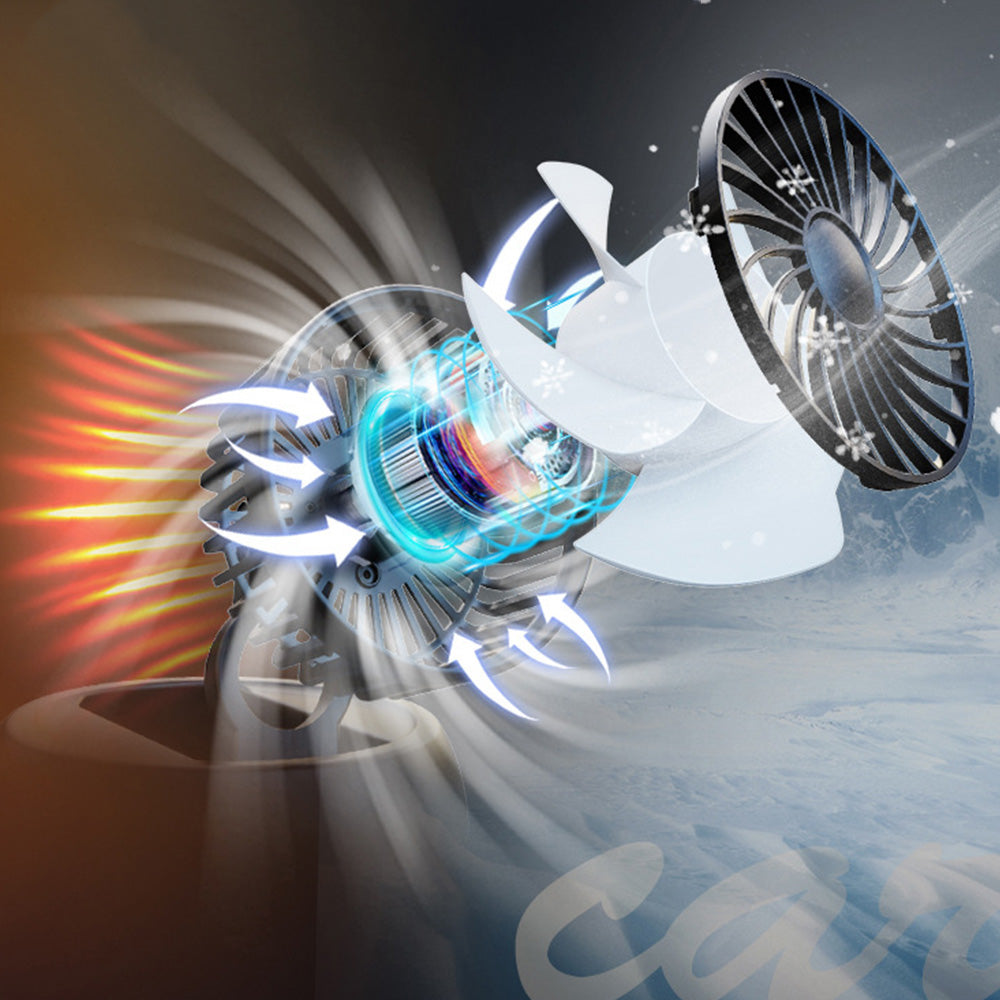 Four Head Foldable Mini Electric Fan for Car and Desktop