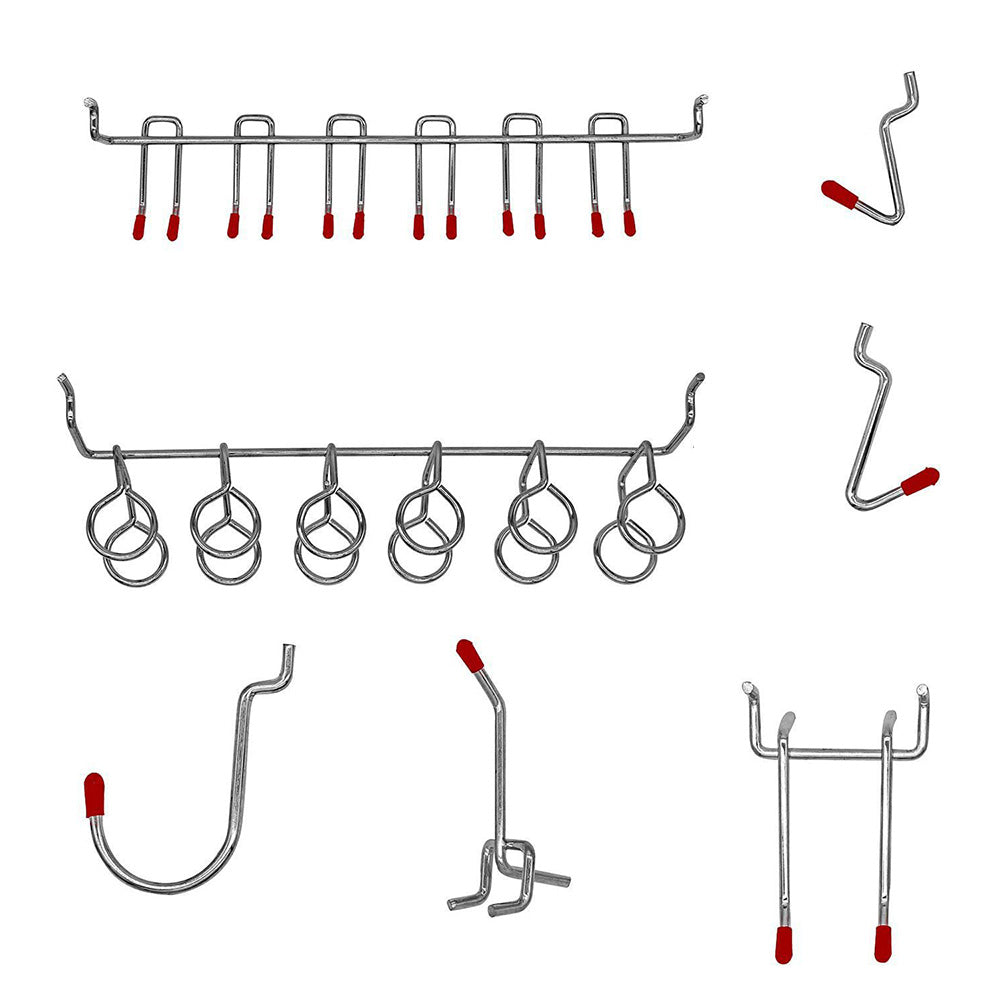 114-Piece Pegboard Hook Set with Bins and Peg Locks  Metal Hooks for Garage Workshop Organization