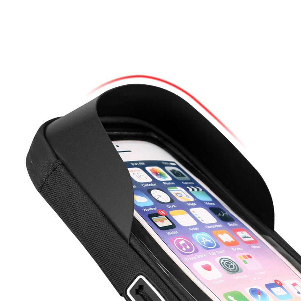 Waterproof Bike Phone Holder Fully Enclosed Touch Sensitive Bike Handlebar Phone Mount-Black