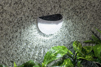 2Pcs Solar Fence Lights Outdoor Solar Deck Lights Solar Step Lights -White and Cold Ligth