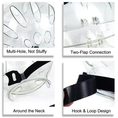 Transparent Cat Hood Astronaut Helmet Muzzle Mask Preventing Biting and Licking