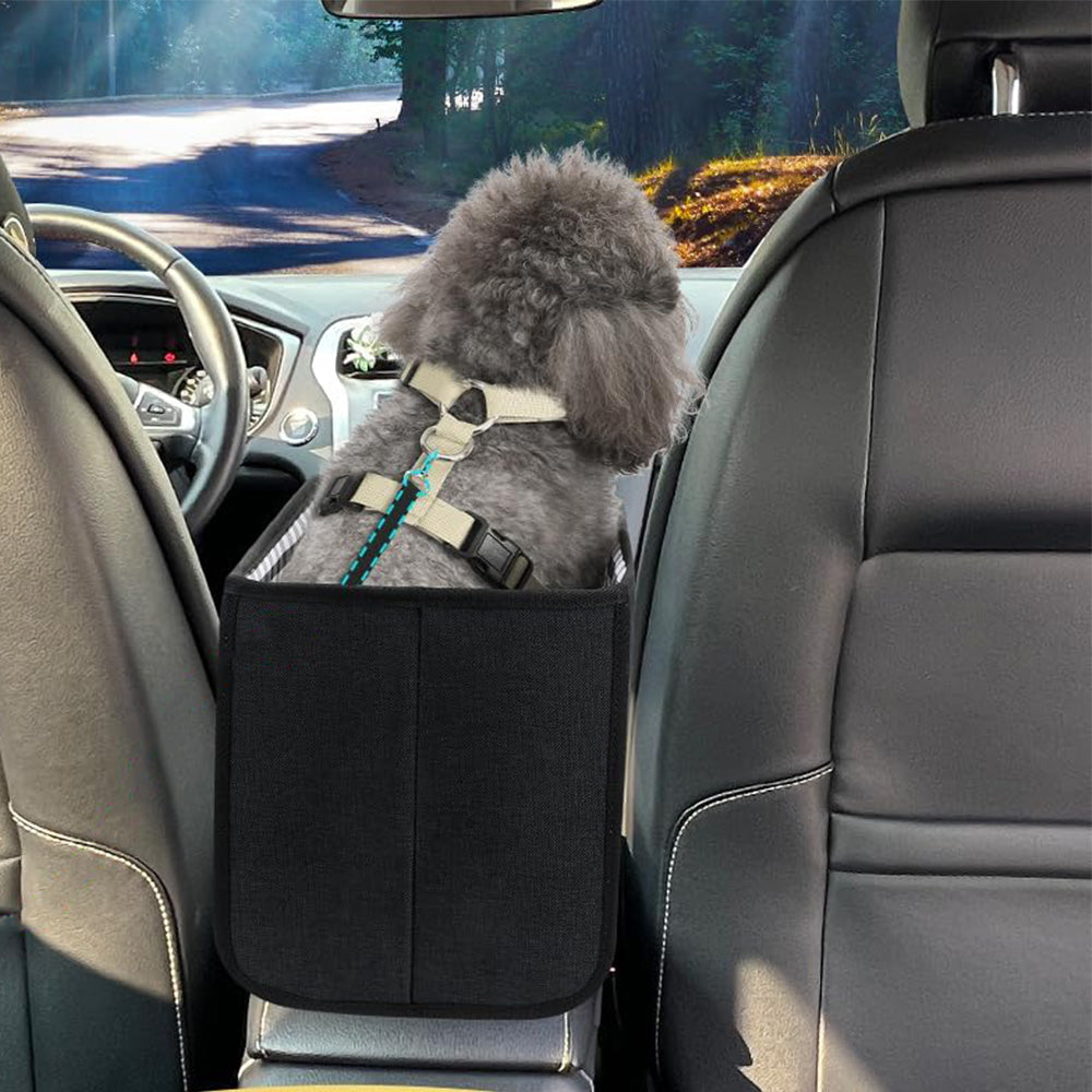 Oxford Fabric Center Console Pet Vehicle Seat Carrier - Black