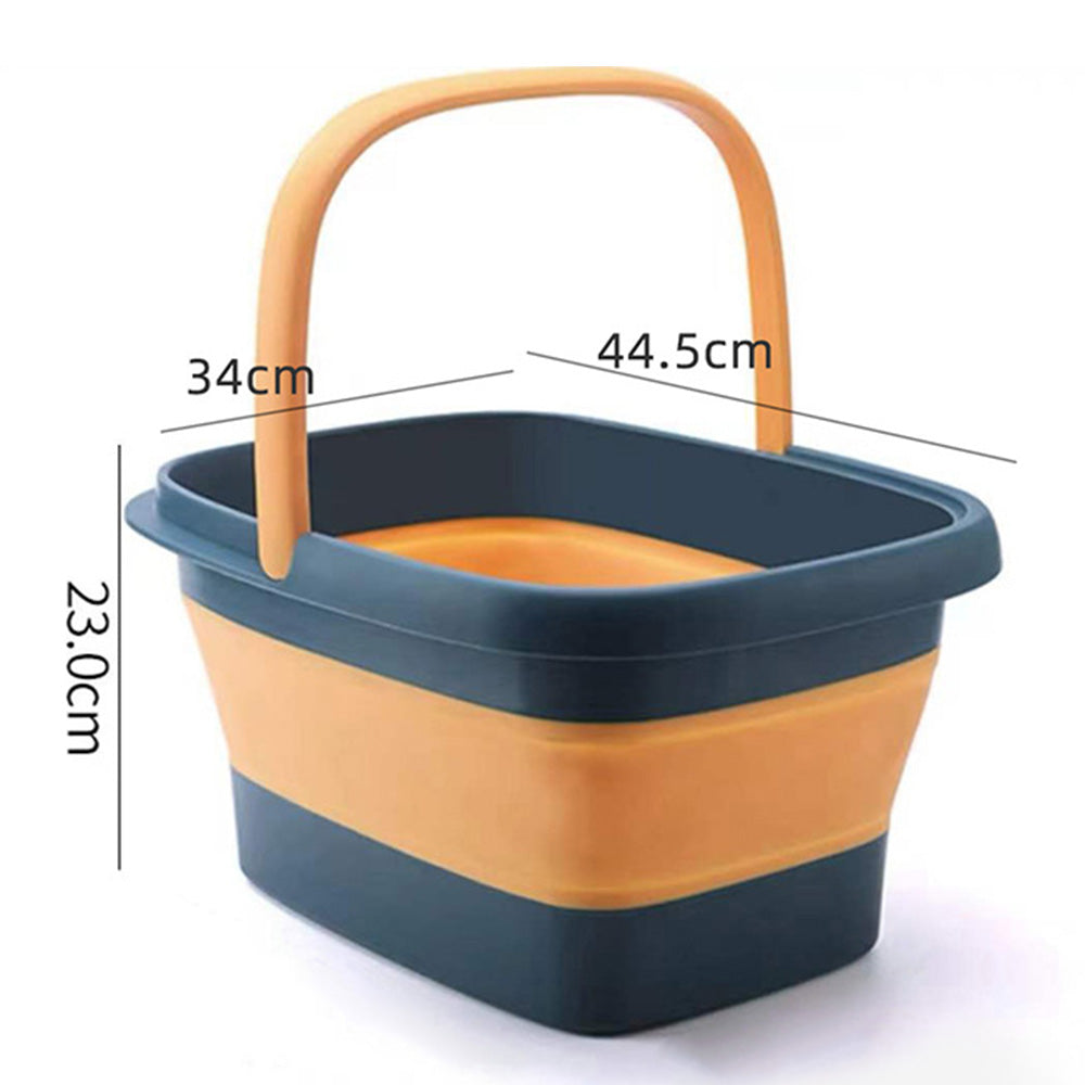 Collapsible Foot Bath Basin for Soaking Feet Foot Tub with Massage Acupoint-Blue