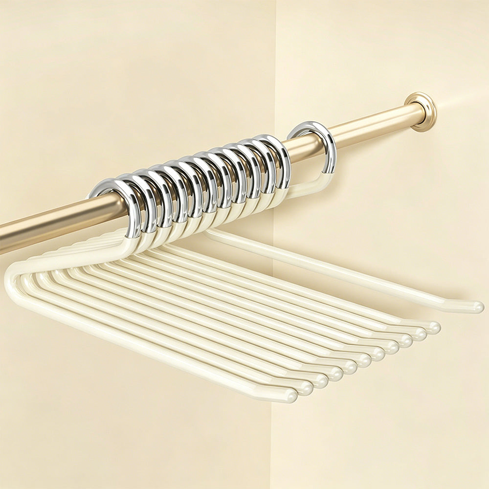 10 Pack Open Pant HangersCream