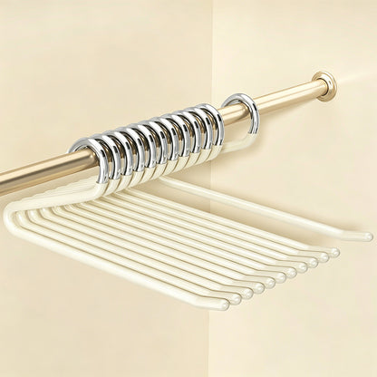 10 Pack Open Pant HangersCream