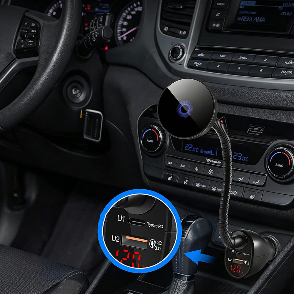 2 in 1 Car Wireless Charger Compatible with Magsecurity 15W for iPhone