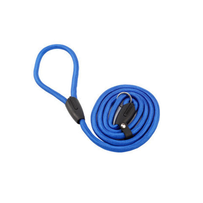 2 Pack 140cm Nylon Slip Lead Dog Leash P Chain Pet Training Rope Blue