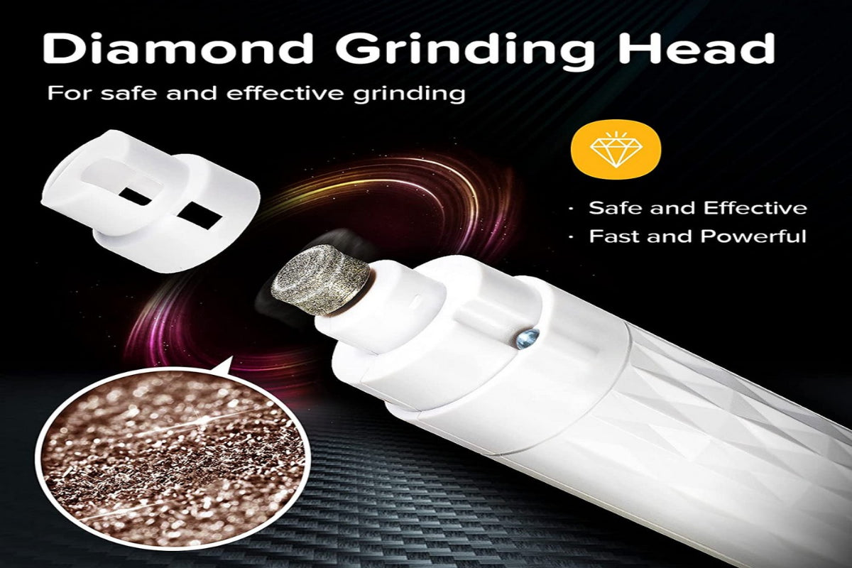 Cat and Dog Nail Grinder with LED Light Painless Paws Grooming Smoothing-Blue