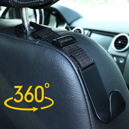 4Pcs Car Seat Headrest Hook Adjustable Multi Functional Cargo Hook for Most Cars