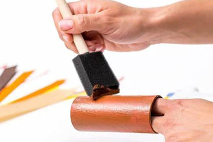 20Pcs 1 Inch Sponge Paint Brush Set Wood Handle Craft Touch Up Stain Brush