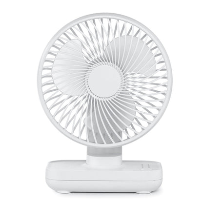 4-Speed Air Circulator Desk Fan Rechargeable Quiet Table Fan for Home Office Dorm White